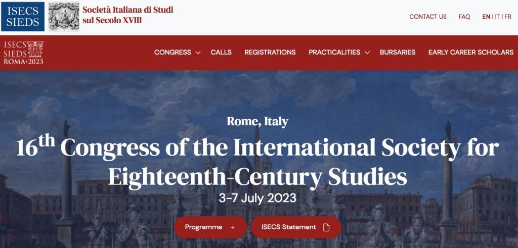 16th Congress of the International Society for Eighteenth-Century Studies